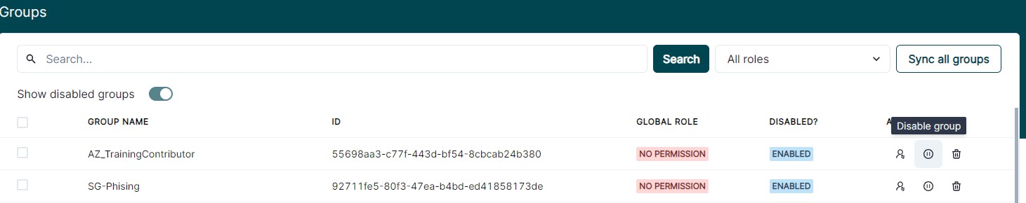Enable Groups