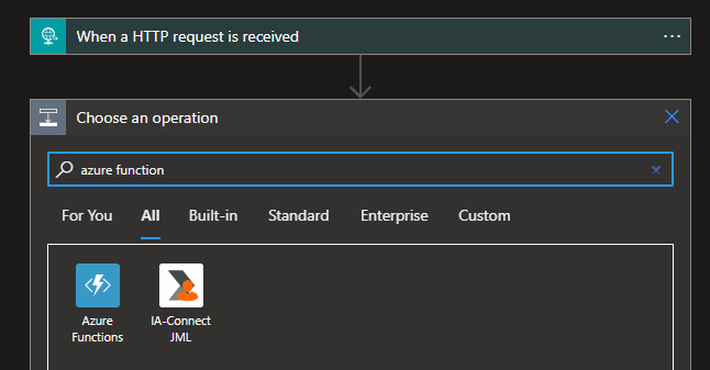 Azure Function Action